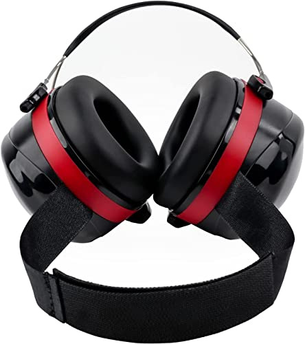 Retevis EHN006 Behind the Head Earmuffs, Noise Reduction Safety Ear muffs, Anti-slip Headband,Use with Hat, Hearing Protection for Mowing,Yard Work,Woodwork,Snowblowing,Ear Muffs for Men(1 Pack)