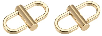 Sourcing Map Adjustable Metal Buckles for Bag, 2Pcs Chain Strap Length Shortener Clasps for DIY Chain Links Connector, Gold(22x10mm)