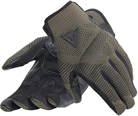 Dainese - Argon Gloves, Guantes Moto, Tejido de Punto con Protectores Nudillos, Cierre Antidesgarro, Compatibilidad Pantalla Táctil, Guantes de Moto para Hombre M, Hoja de Parra