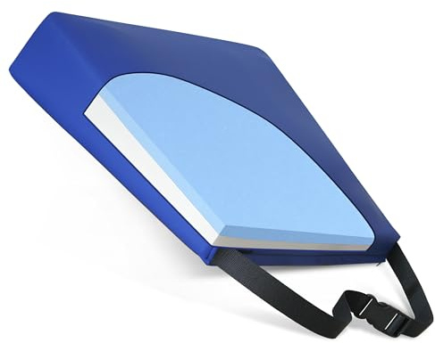 NYOrtho Wheelchair Wedge Seat Cushion - Wedge-Shaped Cushion for Wheelchairs, Office Chairs, Car Seats - Firm Foam with Quick Release Straps and Nonslip Bottom - Made in USA