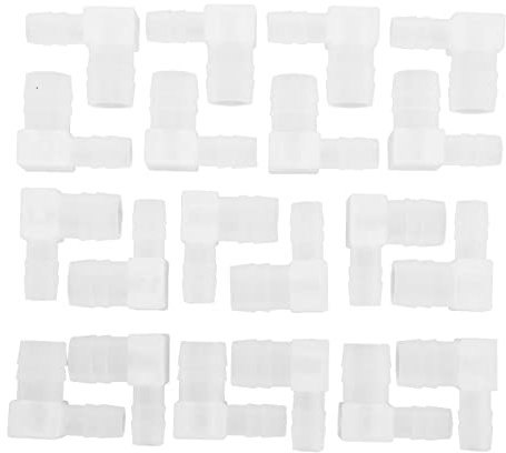 Accessoires pour outils d'aquarium, 20 pièces, raccords d'adaptateur de tuyau d'aquarium, raccord en L coudé à 90 degrés de sécurité professionnelle pour accessoires d'aquarium et la plupart pompes