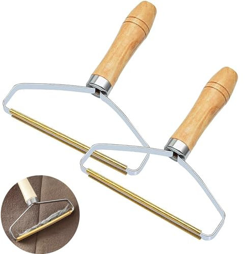 Foyscr 2-Piece Pet Hair Remover Professional Lint Removal, Carpet Animal Hair Removal, Furniture Cat and Dog Hair Removal, Clothes Cotton Ball Removal, Easy to Use, Reusable, Durable Material