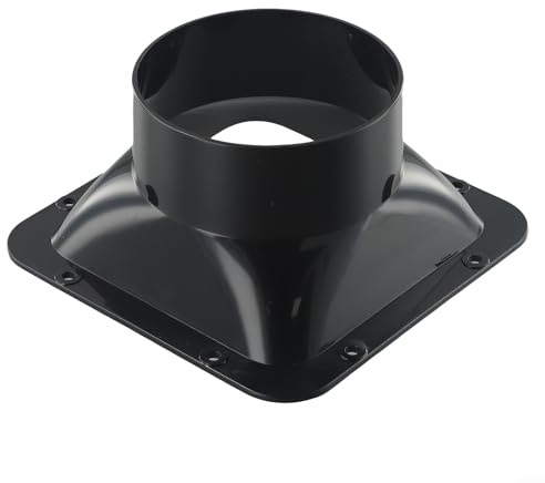 Hasaller ABS-Kunststoffkanalverbinder, Flansch, Klimaanlage, gerader Rohrflansch, HVAC-Kanal-Verbindungsstück für Heizung, Kühlung, Wohnlüftung (100 mm)