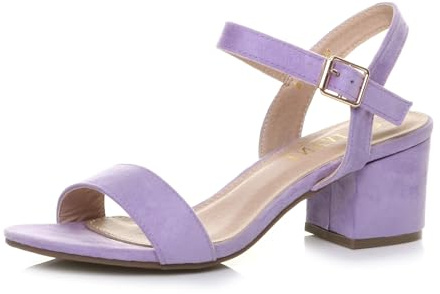 AJVANI women low block heel peep toe ankle strap strappy party sandals size 6 39