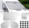 Opaltool Internal Thermal Blind for Ford Transit Van MK8, 3PCS Insulated Windscreen Covers, UV-Proof & Waterproof, Foldable Reflective Sunshade for Camper Van Privacy & Temperature Control