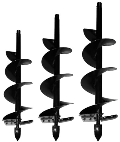 Kawapower Broca ahoyadora de acero de Ø 100, 150 y 200 mm (200 mm)