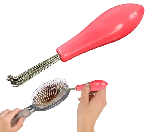 Strumento Pulisci Pettini,Pettine Spazzola con Manico | Rimuovi Sporcizia Portatile con Rastrello Accessori Parrucchiere per Styling Capelli