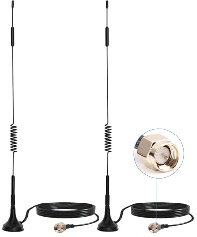 2 Pack 4g Lte Antenna SMA Aerial 7dBi, Wifi Lte Antenna Magnetic Base 3m Cable with SMA Connector for Indoor Outdoor Netgear TP-Link 4G LTE Router Gateway Modem Hotspot Wireless Router Hub