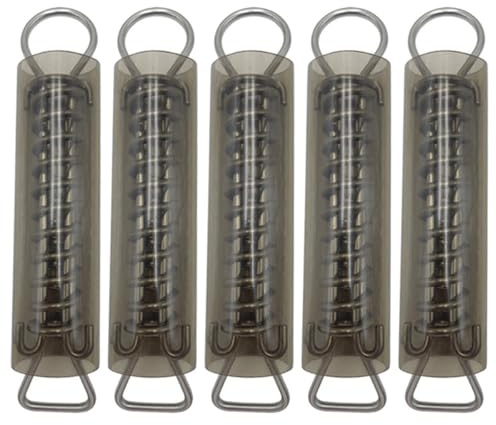 jojofuny Lot de 5 Sets de Ressorts de Couverture de Piscine en Acier Inoxydable avec Manchons de Protection Extensibles Résistants aux Intempéries Compatibles Couvertures de Sécurité