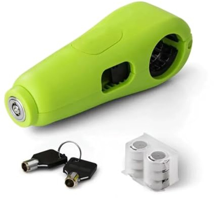 Lenkradkralle Passend für Elektrofahrzeuge, Dirt Bikes, modifizierter Helm, festes Hupenschloss, Legierung, Motorrad-Lenkerschloss, Diebstahlsicherung Lenkradsperre(Green)