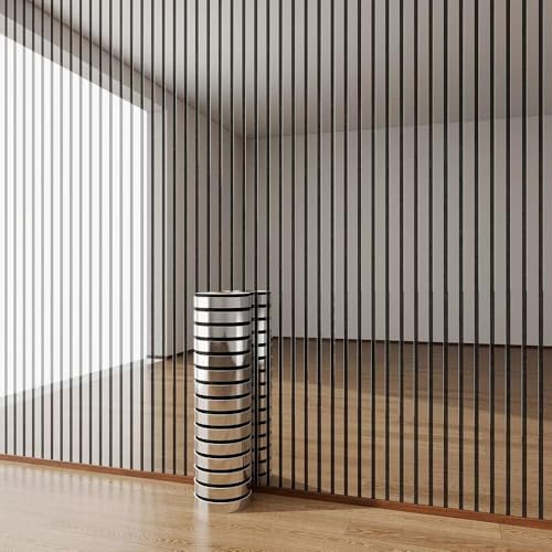 Peel and Stick Wallpaper, 0.4×3 M Roll Shiny Silver Metal Grid Effect Self Adhesive Wallpaper, Waterproof Soundproof Insulation Removable Stick On Wallpapers for Living Room Bedroom Bathroom Kitchen