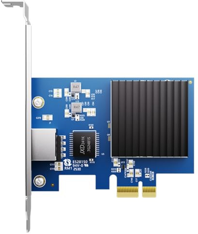 Mcnhbdgg Adaptador de Red PCI-e A RJ45 de 10G con Chipset RTL8127. Compatible con Ethernet de 10 Gigabit para Tarjetas PCI-Express y Wake-On-LAN () Mediante PXE para PC.