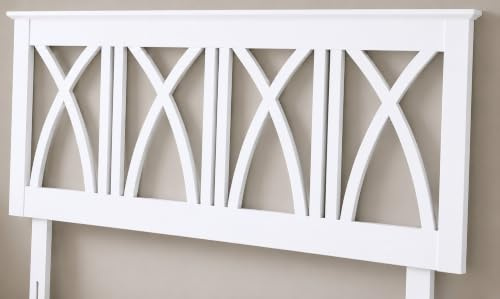 Summer Pure White,Solid Wood Wooden Headboard Bedhead (4ft6 Double)