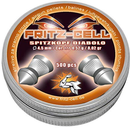 Weilax 500 Spitzkopf Diabolos 4,5mm Fritz-Cell für Luftgewehr Luftpistole 4,50 Diabolo