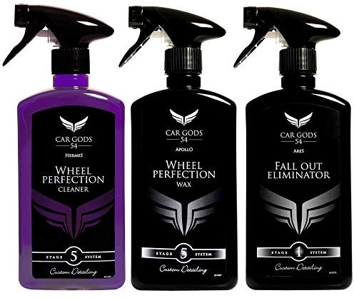 Car Gods Colour Changing Alloy Wheel Cleaner, Wheel Perfection Wax & Iron Oxide Remover Kit