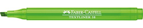 FABER-CASTELL Textmarker TEXTLINER 38, Schaftfarbe: in Schreibfarbe, transluzent, Schreibfarbe: grün (10 Stück), Sie erhalten 1 Packung á 10 Stück