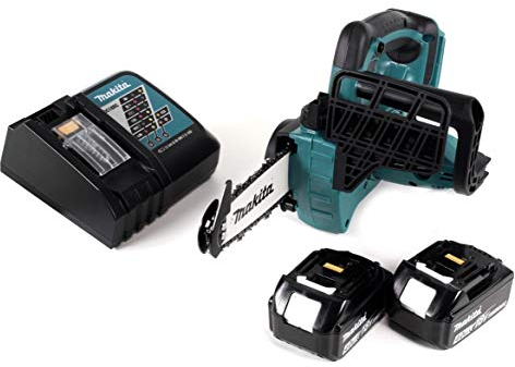 Makita DUC 122 RM2 - Motosierra de batería de iones de litio (18 V, 2 baterías BL1840 de 4,0 Ah, cargador DC18RC)