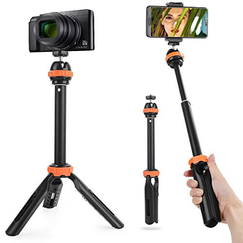 FOMITO - Trípode de extensión para cámaras réflex réflex digitales Canon Nikon, Sony SLR, iPhone 11 Pro Max Samsung OnePlus Google Smartphone Vlogging