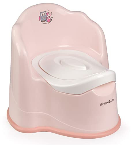 BABYLON Kinder Töpfchen mit Deckel Royal, Kinder Toiletten mit Herausnehmbarer Schüssel, Groß Kinder Klo, Nachttopf für Kinder/WC Sitz Topf, Jungen/Mädchen Kindertöpfchen ab 1 Jahr, Baby Zubehör Rosa