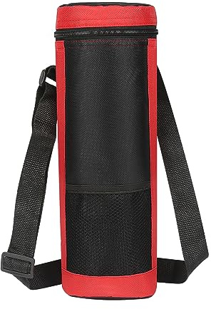 Dreafly Borsa termica per bottiglia d'acqua con manico e tracolla regolabile per viaggi, materiale morbido pieghevole Tessuto impermeabile, portabottiglie termico d'acqua per vino e champagne