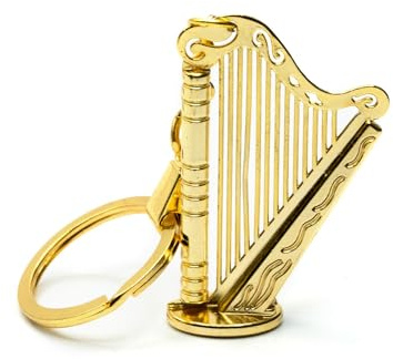Miniblings Porte-clés harpe pendentif porte-clés musique or + boîte