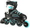 Nils Extreme Inline Skates Damen Inliner ABEC7 Verstellbare Inlineskates für Kinder (Schwarz-Türkis, 39-42), (NA1169A)
