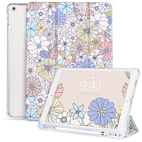 Vozehui 10.2 Zoll Hülle für iPad 9/8/7 Generation mit Bleistifthalte, Dreifach Stand und Auto Sleep Wake-Funktion