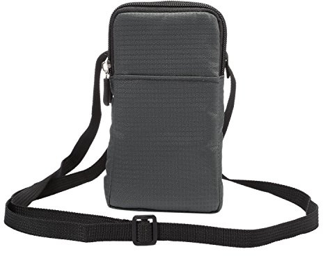 Cell Phone Belt Clip Bag for Men, Cell Phone Shoulder Holster for Women, 7.2 Vertical Outdoor Travel Cellphone Crossbody Bag Smartphone Waist Pack Purse Belt Clip Pocket with Belt Loop Carabiner Hook