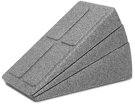 Yoga-Blöcke, 6 Stück, verstellbar, elastisch, Keil, schräg, rutschfest, Yoga-Block für Schmerzen, Schwellungen, Schmerzlinderung, Fußdehner, Grau