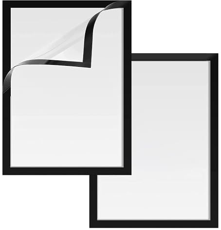 aghoer Marco para pintura de diamantes, marco magnético para fotos, para decoración de paredes del hogar, 2 piezas, 30 x 40 cm, negro