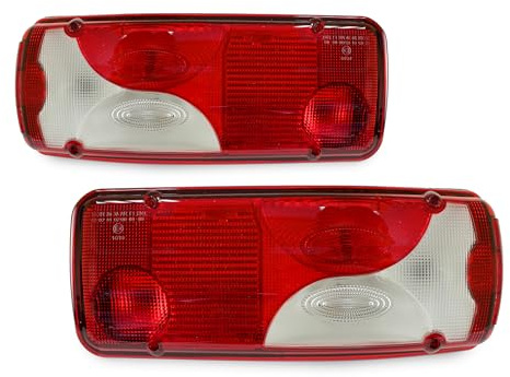 Generisch Rückleuchten Set für Pritsche Crafter/Sprinter/LKW PKW Anhänger - Links + Rechts Heckleuchte Rot/Weiß - 2-teiliges Set - 1756754/1756751