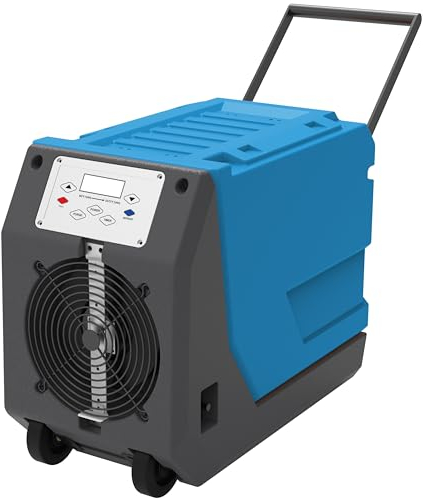 Aktobis Deshumidificador profesional, secador de edificios de alto rendimiento WDH-R180B con bomba y una capacidad de deshumidificación de hasta 70 litros al día