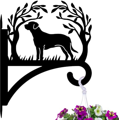 peacoblue Pflanzenhalter Wandhaken,Hund & Wald Metall Blumenhalter | Robuster Pflanzenhaken 12x15 Zoll für Innen und Außen,Halterung für Blumentöpfe,Laternen und Vogelhäuser für Garten