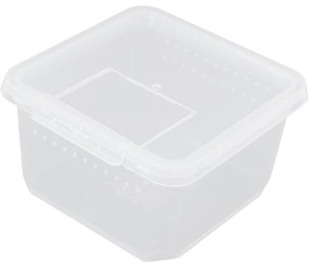 INOOMP Spinnen Box Mini Träger Futterbox Für Reptilien Zuchtbox Insekten Schnecken Einsiedlerkrebse Mit Belüftungslöchern Transparente Sicht