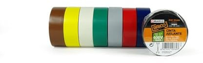 Brightium Nastro isolante verde 10 x 19 mm, resistente all'umidità, ideale per isolamento elettrico e riparazioni in casa e ufficio.