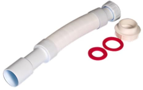 Ibide - Sifón Lavabo Flexible Kit, Manguera De Drenaje Flexible, Desague Lavabo Desagüe Antiolor Fregadero Desague Fregadero, Sifon Extensible, Apto Para Baño Y Cocina, Incluye Reducciones 1-1/4-1 1/2