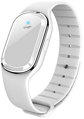 Ultrasonic Mosquito Repellent Bracelet, Portable Waterproof Repellent Watch with USB Charging/Reusable for Outdoor Camping Hiking for Kids Adults (White)