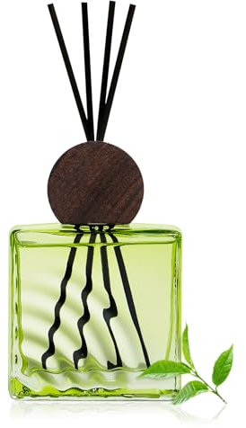 DIUFJAG 200 ml – vitt te vitt te rumsdoft doftpinnar med 8 pinnar, Home doft reed diffuser för sovrum kontor badrum