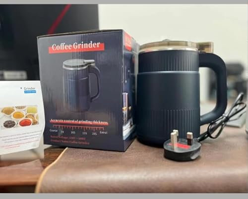 Small Electric Powder Grinding Machine, Electric Coffee Grinder with Stainless Steel Blades, Small Powder Grinding Machine for Coffee Bean, Pepper, Grain, Spice, Nuts