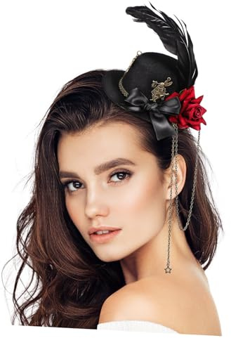 PENIKOKO Mini Chapeau Fleuri en Métal pour Cheveux, Barrette Élégante et Résistante, Accessoire Confortable pour Mariages et Anniversaires