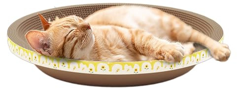 36x10cm Runde Lounge Kratzbrett, Kratzschale Für Katzen, Kratzpappe, Wellpapier Kratzunterlage, Kratzlounge, Katzenkratzer, Katzenkratzschale, Kratzmöbel, Wellpappe Kratzmatten