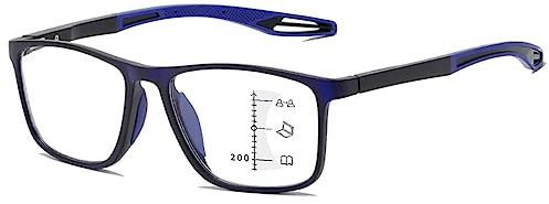 KOOSUFA Gleitsichtbrille Progressive Multifokus Lesebrille Herren Damen | Anti-Blaulicht, Ultraleicht, TR90 Rahmen, Federscharnier, Computerbrille, Autofokus Gleitsicht Arbeitsplatzbrille 1.0-4.0