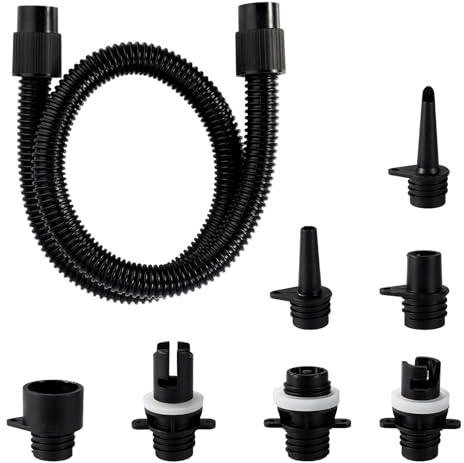 Fukaisu SUP Pump Adapter Hose, Paddle Board Pump Hose Replacement Accessories Attachments with 7 Air Valve Nozzles for Sup Paddle Boards Kayaks Inflatable Swimming Pools & Inflatable Sofas