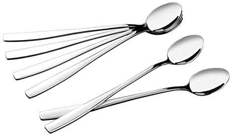Eagrye Stainless Steel Long Handle Iced Cream Tea Spoon, Set of 12