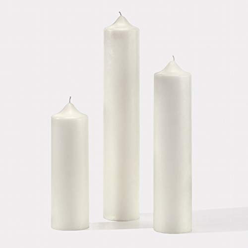 Lambert Kirchenkerze rund Elfenbein, H 40 cm, D 9 cm, Brenndauer ca. 275 Std 39971