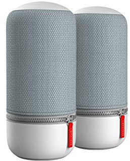 Set med 2 ZIPP MINI 2 Libratone flera delar, intelligent trådlös bärbar högtalare (Alexa, AirPlay 2, 360° ljud, WLAN, Bluetooth, Spotify Connect, 12 timmars batteritid) - Frosty Grey