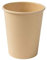 GREENBOX Vasos desechables biodegradables, de papel, con revestimiento de PLA, 50 unidades, marrón, sin teñir, 200 ml