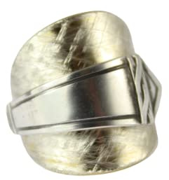 Silber 800er Besteckschmuck Ring, ca. 57 (18,1) Ring aus Besteck