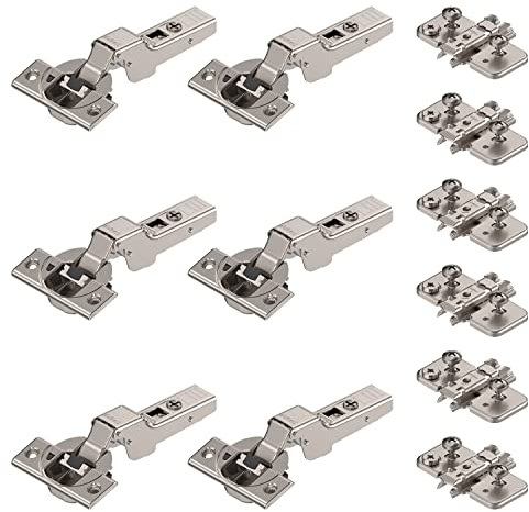 siwitec Blum CLIP top 110° Scharnier Anschr BLUMOTION vernickelt Mitte 6er | CLIP-Mechanismus für werkzeuglose Montage, stufenlose 3-dimensionale Fronteinstellung