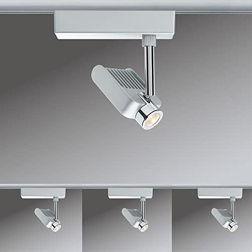 4er Set Paulmann URail Spot Schienensytem Stangensystem 230V Chrom matt inkl. LED Leuchtmittel (95215.04)